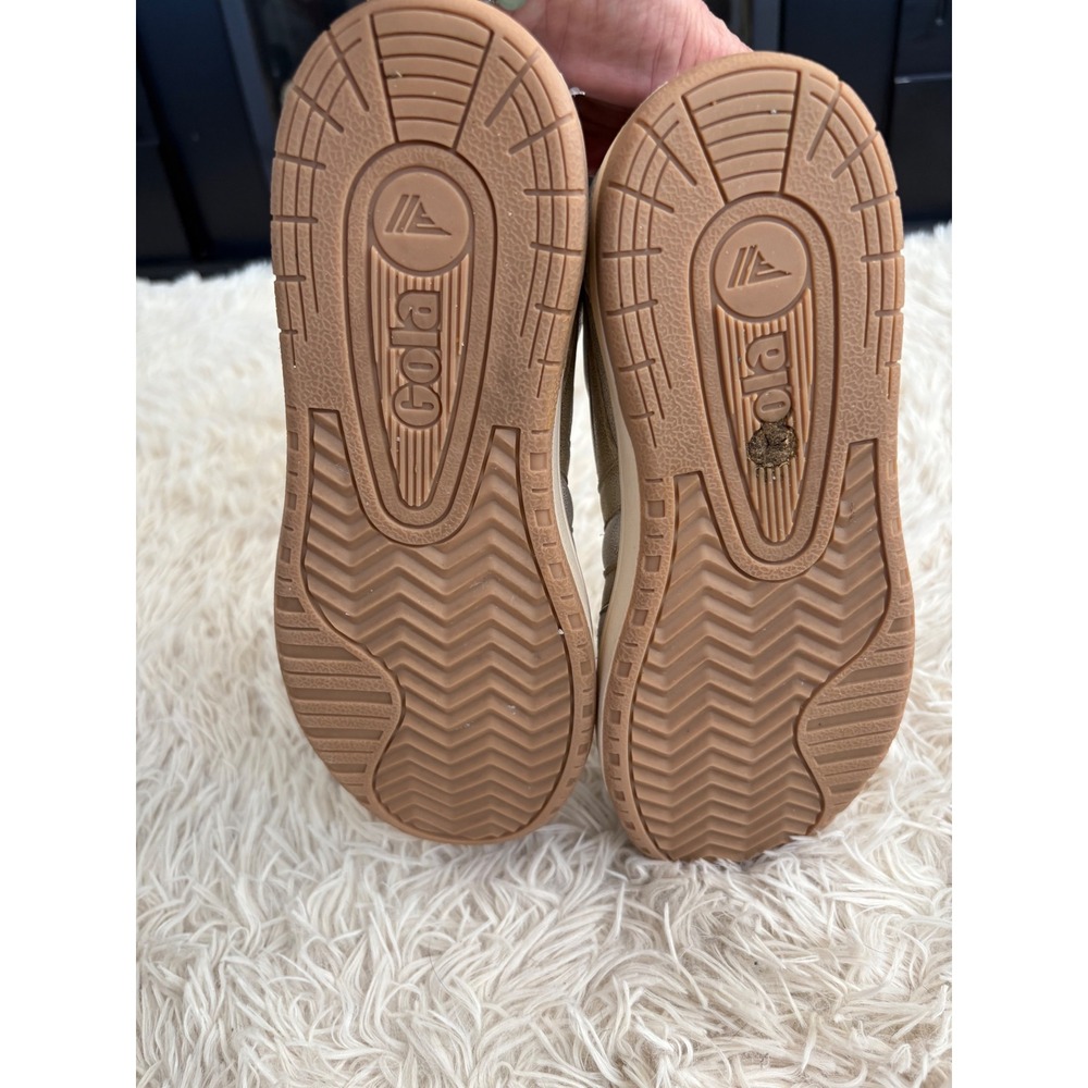 Anthropology Gola Hawk Shimmer Sneakers Silver Gold Leather Suede Lace Up Size 6 - Picture 7 of 9